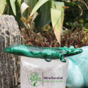 Crocodile en pierre malachite
