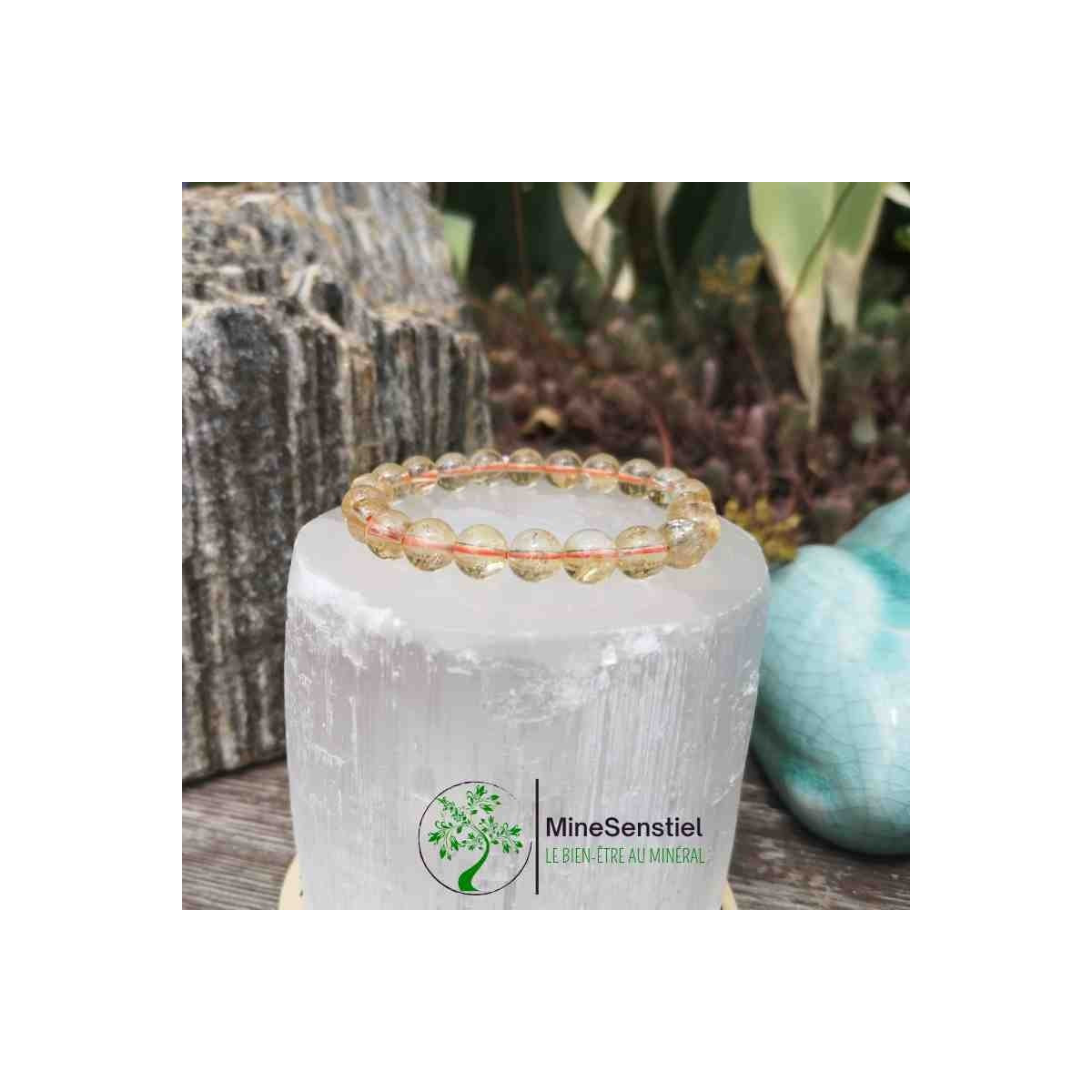 Bracelet citrine naturelle 8mm