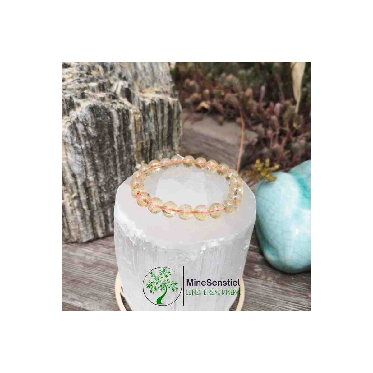 Bracelet citrine naturelle 8mm