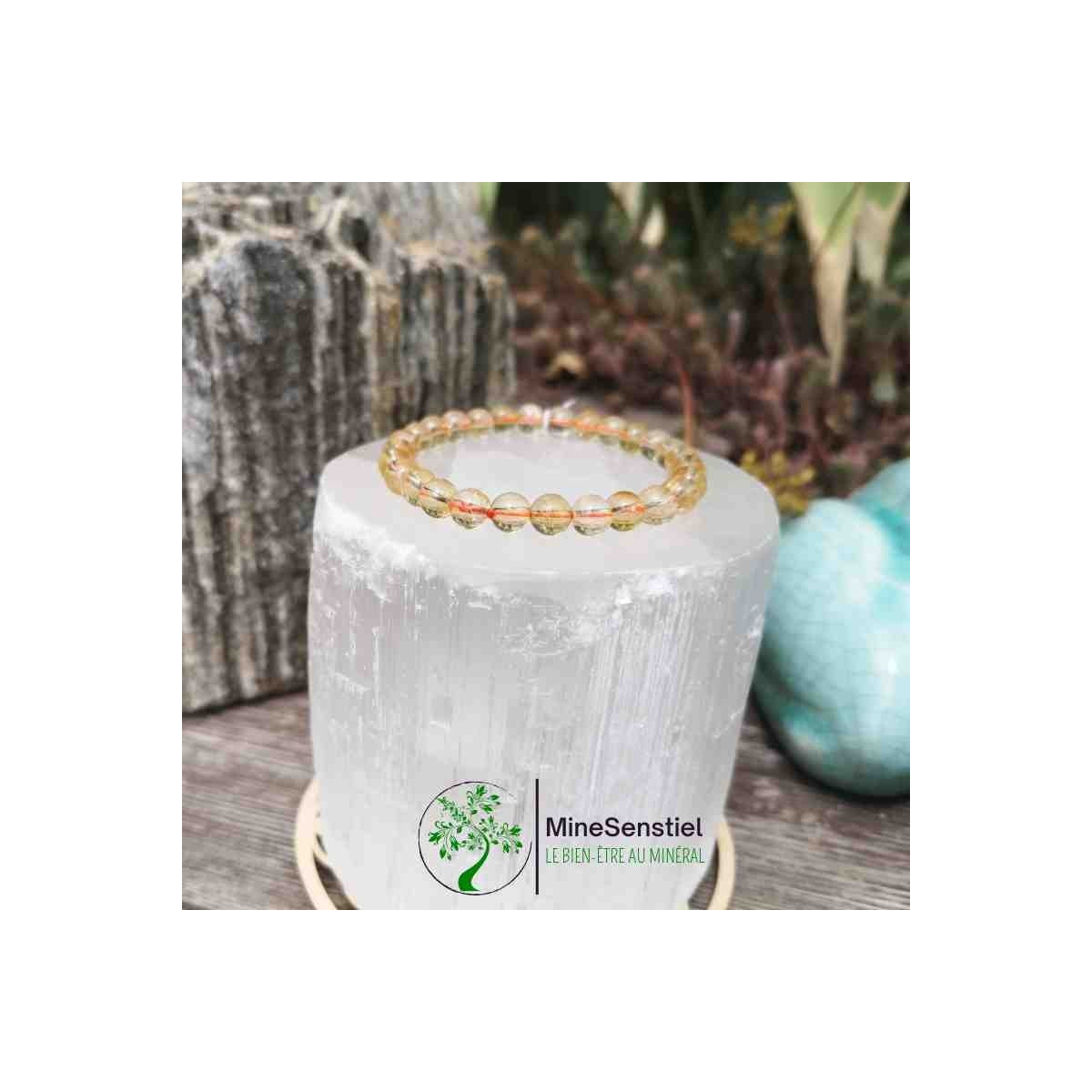 Bracelet citrine naturelle 6mm