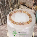Bracelet fluorite jaune violette 8mm