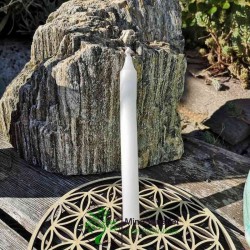 Bougie blanche chandelle 13cm rituel