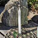 Bougie blanche chandelle 13cm rituel
