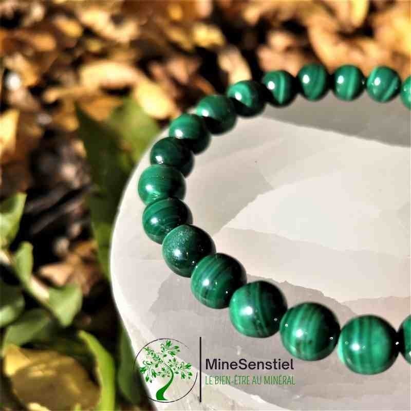 Bracelet malachite 8mm