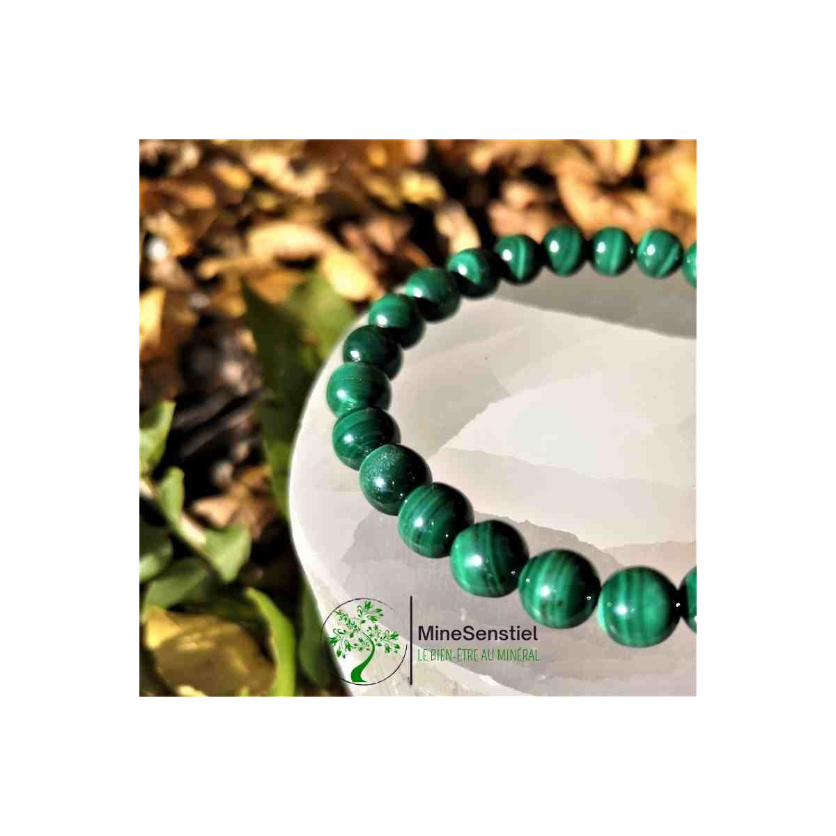 Bracelet malachite 8mm