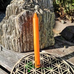 bougie orange chandelle 13 cm rituel