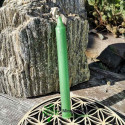 Bougie vert chandelle 13cm rituel
