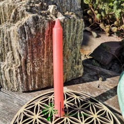 Bougie rose chandelle 13cm rituel